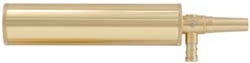 Cylindrical Brass Powder Flask,
5" length, 1-1/4" diameter
accepts 10-1mm threaded spouts